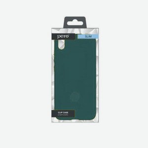 Чехол клип-кейс PERO LIQUID SILICONE для Apple iPhone 11 темно-зеленый
