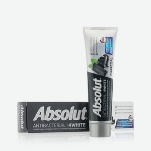 Зубная паста Absolut Antibacterial   4White   110г. Цены в отдельных розничных магазинах могут отличаться от указанной цены.
