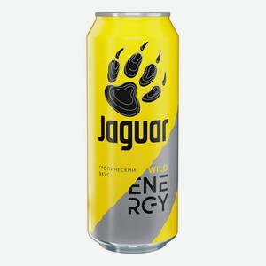 Напиток энергетический Jaguar Wild, 450 мл, банка