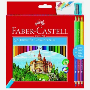 Карандаши цветные Faber Castell Замок 24шт промоупаковка 110324