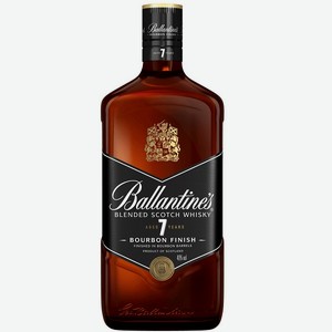 Виски Баллантайнс Файнест шотландский купажированный 7 лет 40% 0,7л А,1,2