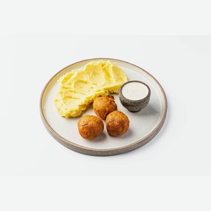 Куриные шарики с картофельным пюре и чесночным соусом, 330 г 330 г