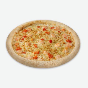 Пицца Сливочная с креветками с сырным бортом на традиционном тесте 35 см