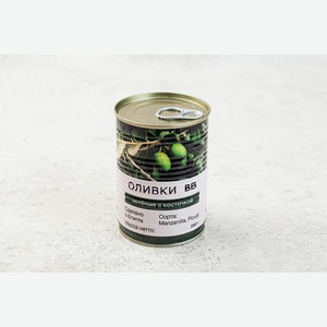 Оливки зеленые с косточкой, ж/б, 280 г 280 г