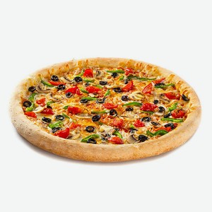 Пицца Вегетарианская с колбасным бортом на традиционном тесте 30 см