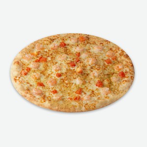 Пицца Сливочная с креветками на тонком тесте 35 см