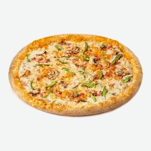 Пицца Ветчина и бекон с сырным бортом на традиционном тесте 30 см
