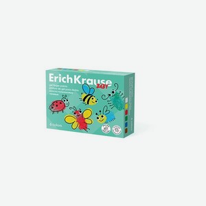 Краски ErichKrause пальчиковые 4 цвета х 35мл «Baby» с алоэ вера картон