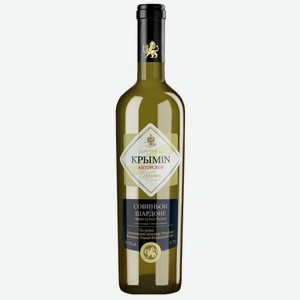 Российское ординарное вино  Крым  сухое белое  Шардоне-Совиньо 0,75л