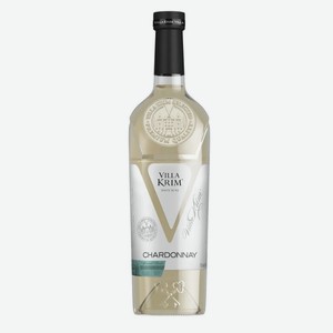Российское ординарное вино  Крым  сухое белое, шардоне  Вилла Крым  12,5% 0,75л
