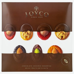 Конфеты Joyco Ассорти сухофруктов в шоколаде с орехами, 157г Армения
