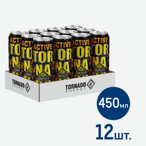 Энергетический напиток Tornado Energy Active, 450мл x 12 шт Россия