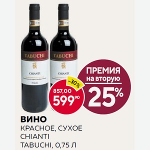 Вино Табучи Кьянти Кр.сух. 0.75л 12%