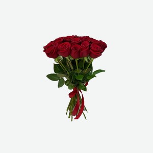 Букет цветов из 21 красной розы Россия 60 см
