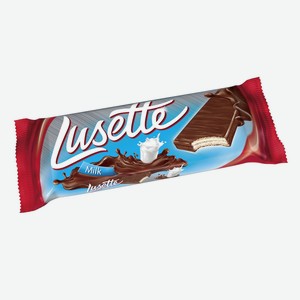 Вафли «Lusette» с молочной начинкой в молочно-какао глазури, 0.03 кг