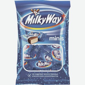 Батончики шоколадные minis Milky way, 0.176 кг