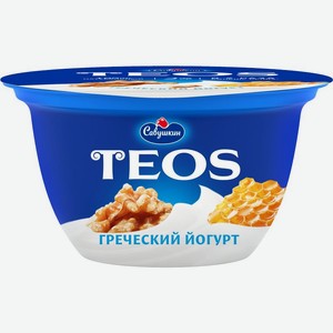 Йогурт Teos Греческий Грецкий орех и мёд 2% Савушкин 0.14 кг