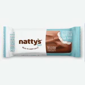 Батончик шоколадный Nattys&Go Coconattys с мякотью кокоса покрытый молоч. шоколадом 0.045 кг