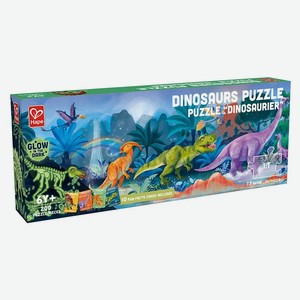 Пазл для детей Динозавры светящийся в темноте 200 элементов, 150 см, 1.4 кг