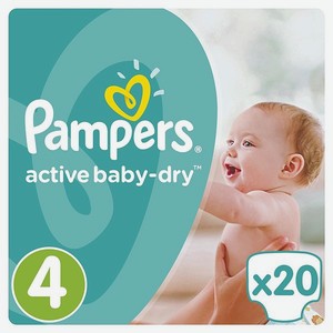 Подгузники Pampers Active Baby-Dry 8-14 кг, 4 размер, 20 шт.