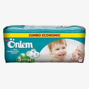 Детские подгузники Onlem Classik 5 (11-18 кг) jumbo 44 шт в упаковке