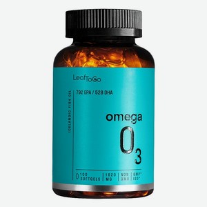 Омега 3 высокой концентрации LeafToGo Витамины Омега 3 100 капсул