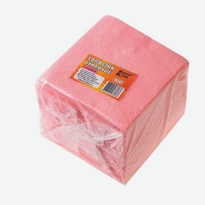 Салфетки бумажные Домашний сундук Арт.100 Розовые ДС-14