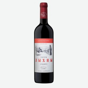 Вино ординарное  Лыхны  ординарное красное полусладкое 10% 0,75 л.