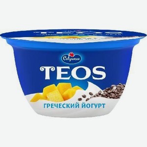 Йогурт Савушкин ТЕОС манго/чиа 2% 140г
