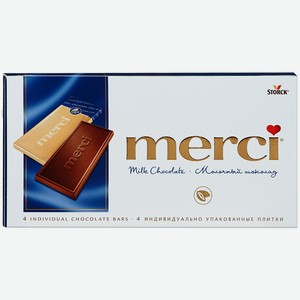 Шоколад молочный MERCI, 0.1 кг