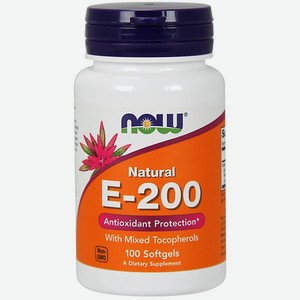 Биологически активная добавка Now Натуральный Витамин Е 600мг 100капсул