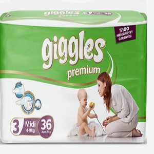 Подгузники Giggles Premium Twin Midi 3 4-9 кг 36 шт