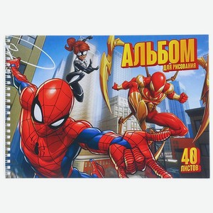 Альбом Marvel для рисования А4 40 листов 100 г/м² на гребне Человек-паук