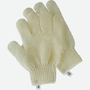 Перчатки для душа DECO. отшелушивающие (белые) 2 шт