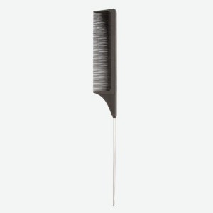 Гребень для волос LADY PINK BASIC Carbon Comb, карбоновый с металлической ручкой