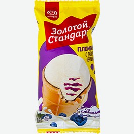 Мороженое Инмарко Золотой Стандарт, Пломбир С Таёжной Черникой, 93 Г