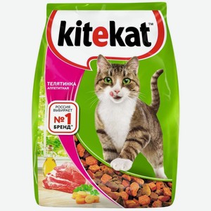 Сухой корм для кошек KITEKAT Аппетитная телятинка, 350 г