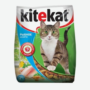 Сухой корм для кошек KITEKAT Рыбное ассорти, 350 г