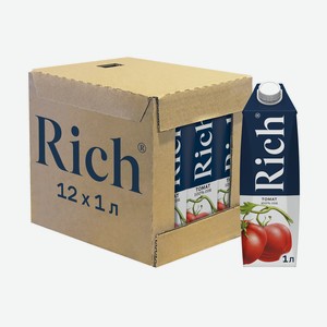Сок Rich томатный, 1л x 12 шт Россия