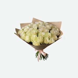 Букет цветов из 51 белой розы Эквадор