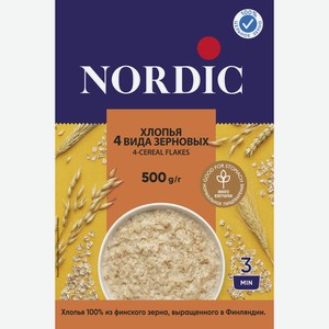 Хлопья 4 вида зерновых Nordic 0.5 кг