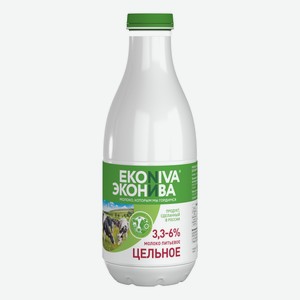 Молоко пастеризованное ЭкоНива цельное 1л, 1.024 кг