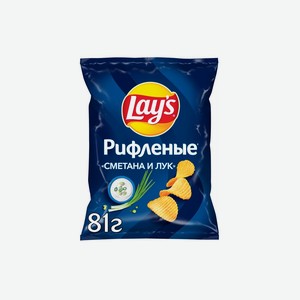Чипсы картофельные Lay`s Сметана и лук 81 г