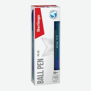 Набор ручек шариковых Berlingo PR-05 синий стержень 0.5 мм грип