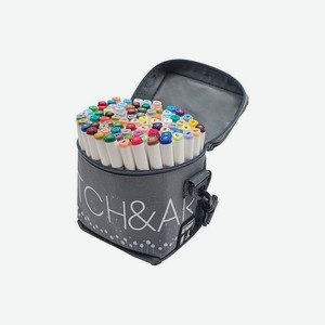 Набор скетч-маркеров Bruno Visconti Sketch Art двусторонние 80 цветов в текстильной сумке с плечевым ремнем