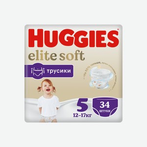 Подгузники-трусики Huggies Elite Soft 5 12-17кг 34шт