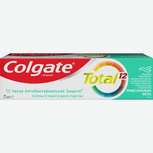 Зубная паста COLGATE Total 12 Профессиональная чистка гелевая, Китай, 75 мл