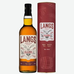 Виски Langs Full & Smoky в подарочной упаковке 0.7 л.