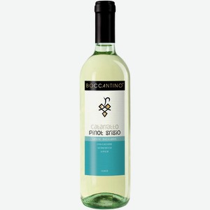 Вино Боккантино Катарратто Пино Гриджо Терре Сичилиане, белое сухое, 12%, 0.75л, Италия