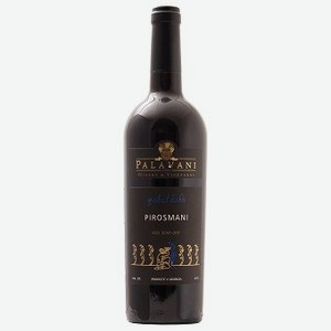 Вино Палавани Пиросмани (черная этикетка), красное полусухое, 12%, 0.75л, Грузия